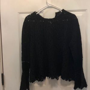 Black lace blouse